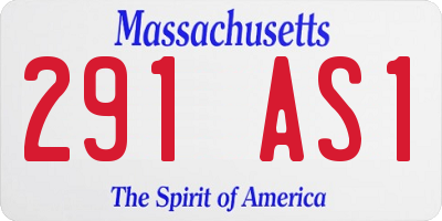 MA license plate 291AS1