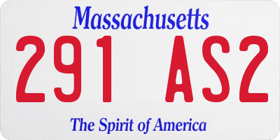 MA license plate 291AS2