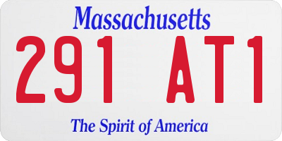 MA license plate 291AT1