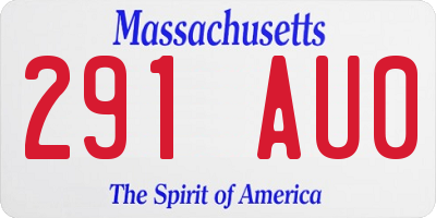MA license plate 291AU0