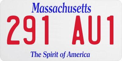 MA license plate 291AU1