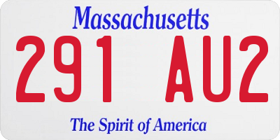 MA license plate 291AU2