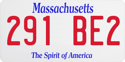 MA license plate 291BE2