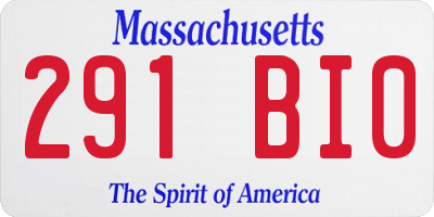 MA license plate 291BI0