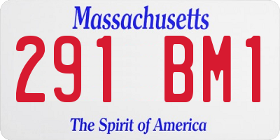 MA license plate 291BM1