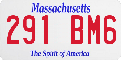 MA license plate 291BM6