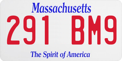 MA license plate 291BM9