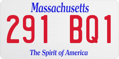MA license plate 291BQ1