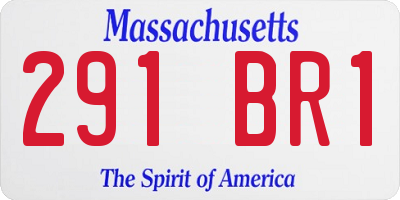 MA license plate 291BR1