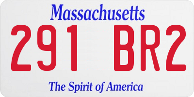 MA license plate 291BR2