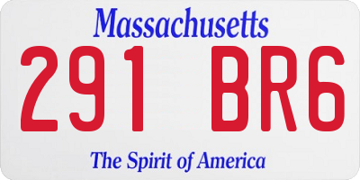 MA license plate 291BR6