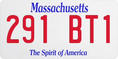 MA license plate 291BT1