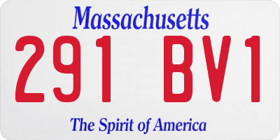 MA license plate 291BV1