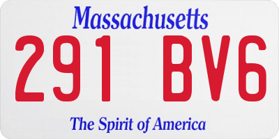MA license plate 291BV6