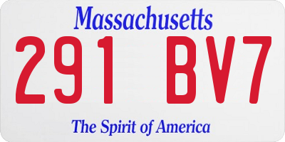 MA license plate 291BV7
