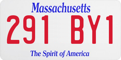 MA license plate 291BY1