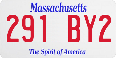 MA license plate 291BY2