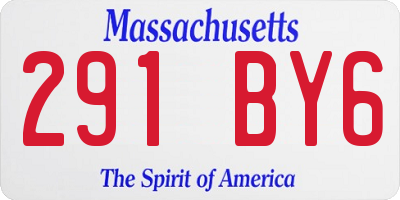 MA license plate 291BY6