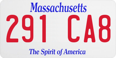 MA license plate 291CA8
