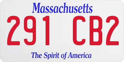 MA license plate 291CB2