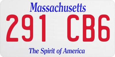 MA license plate 291CB6