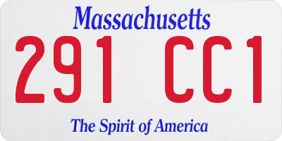 MA license plate 291CC1