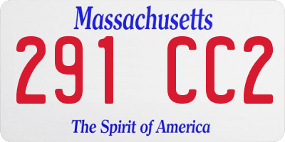 MA license plate 291CC2