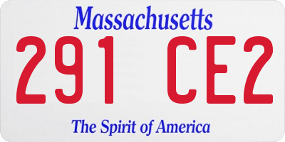 MA license plate 291CE2