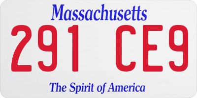 MA license plate 291CE9