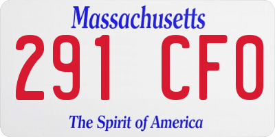 MA license plate 291CF0