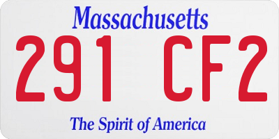MA license plate 291CF2