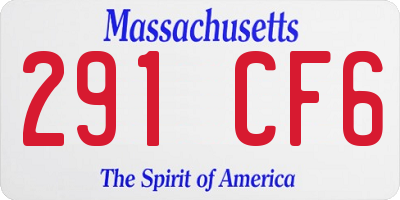 MA license plate 291CF6