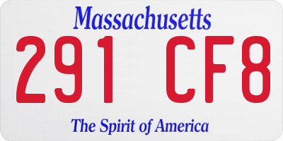 MA license plate 291CF8