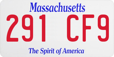 MA license plate 291CF9
