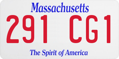MA license plate 291CG1