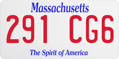 MA license plate 291CG6