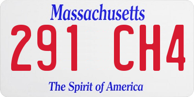 MA license plate 291CH4