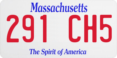 MA license plate 291CH5