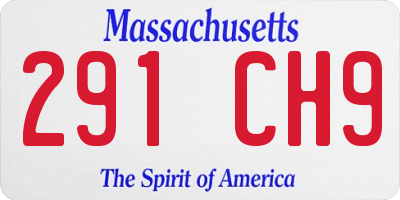 MA license plate 291CH9