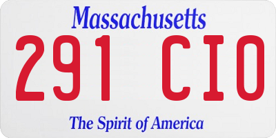 MA license plate 291CI0
