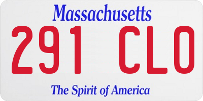 MA license plate 291CL0