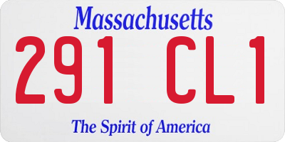 MA license plate 291CL1