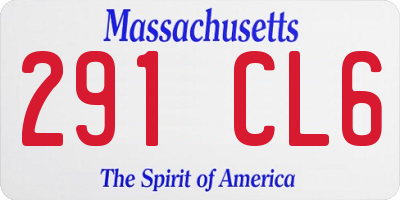 MA license plate 291CL6