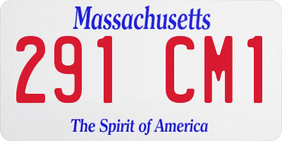 MA license plate 291CM1