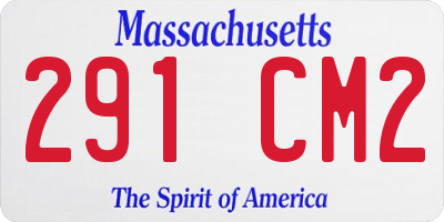 MA license plate 291CM2
