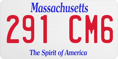 MA license plate 291CM6