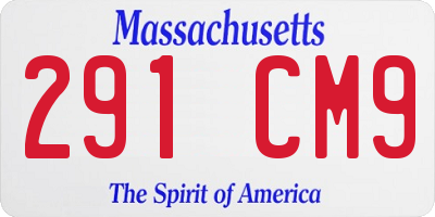 MA license plate 291CM9