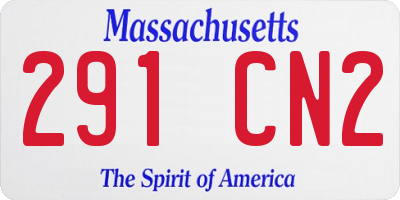 MA license plate 291CN2