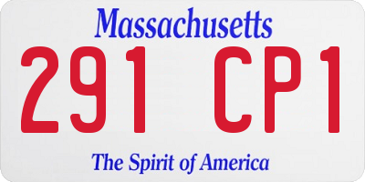 MA license plate 291CP1