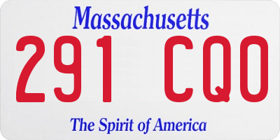 MA license plate 291CQ0